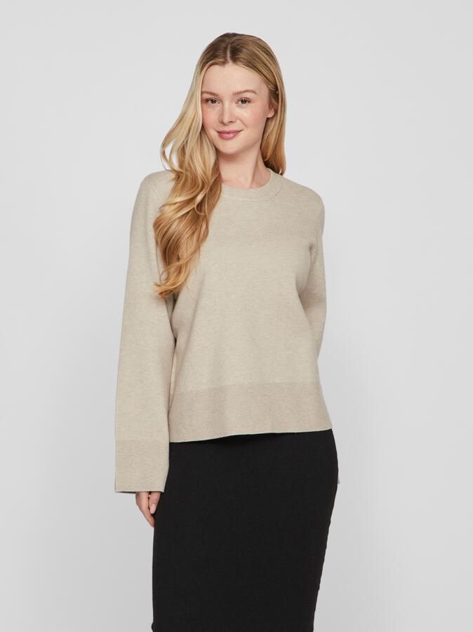 Vila Trui met ronde hals VICASSIE O-NECK L S KNIT TOP NOOS - Foto 6