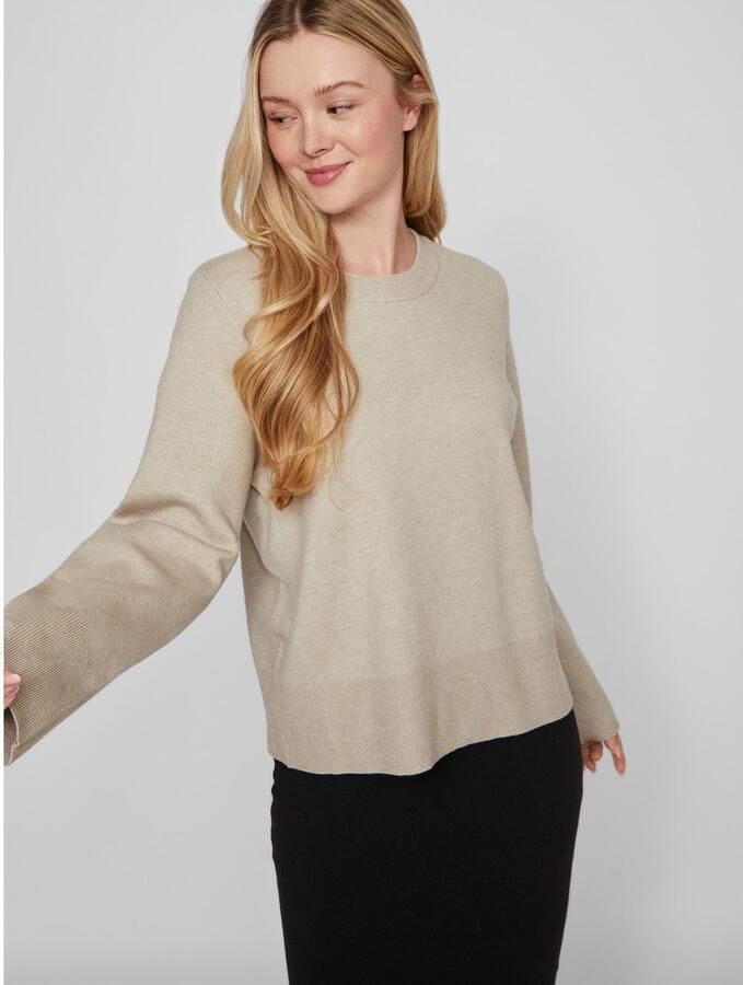 Vila Trui met ronde hals VICASSIE O-NECK L S KNIT TOP NOOS - Foto 2