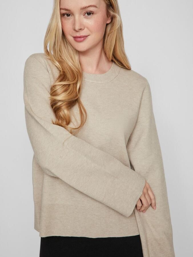 Vila Trui met ronde hals VICASSIE O-NECK L S KNIT TOP NOOS - Foto 3