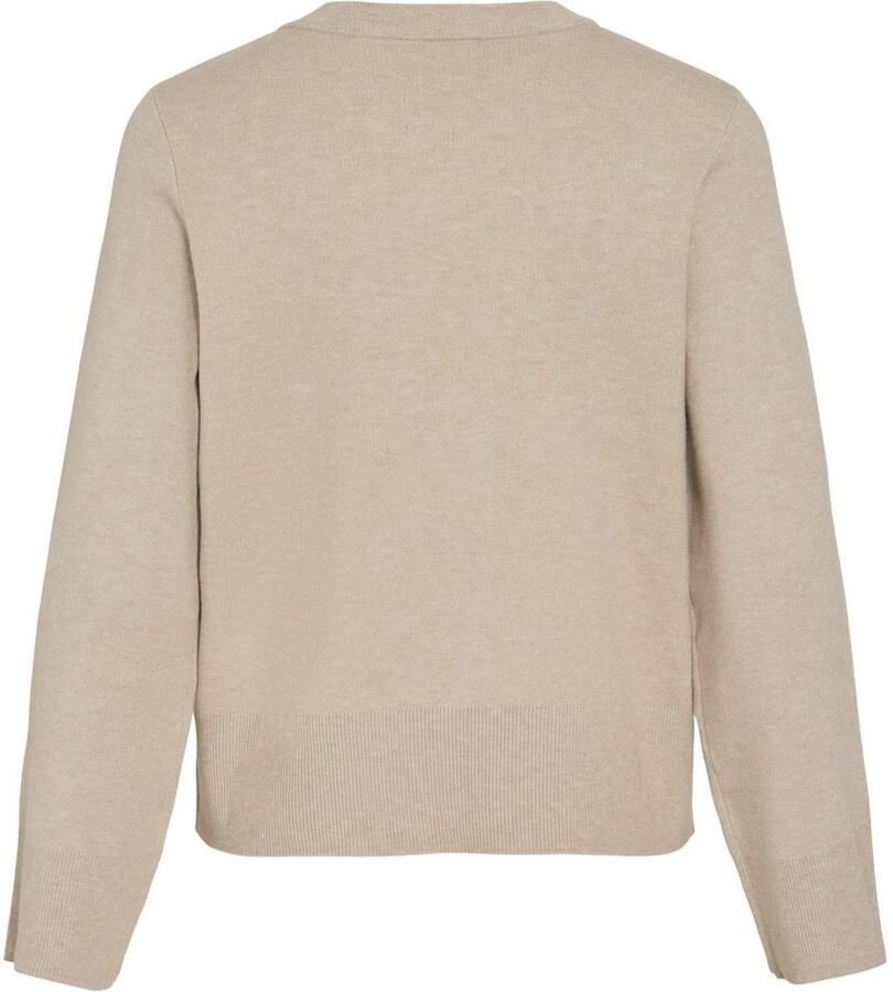 Vila Trui met ronde hals VICASSIE O-NECK L S KNIT TOP NOOS