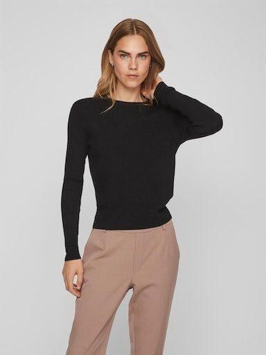 Vila Trui met ronde hals VICOMFY O-NECK L S KNIT TOP SU NOOS - Foto 6