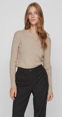 Vila Trui met ronde hals VICOMFY O-NECK L S KNIT TOP SU NOOS - Foto 7