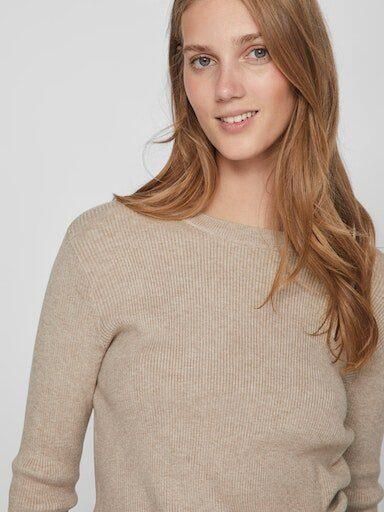 Vila Trui met ronde hals VICOMFY O-NECK L S KNIT TOP SU NOOS - Foto 3