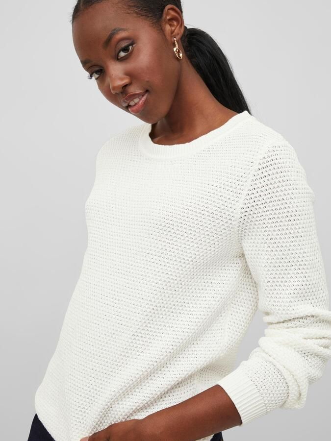 Vila Trui met ronde hals VIDALO O-NECK L S KNIT TOP- NOOS - Foto 5