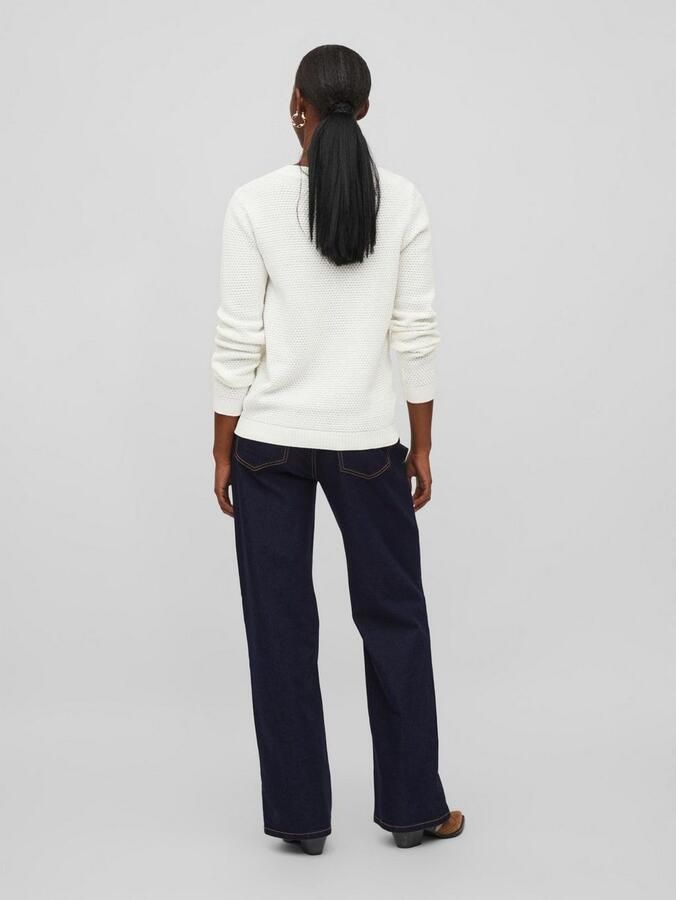 Vila Trui met ronde hals VIDALO O-NECK L S KNIT TOP- NOOS - Foto 4