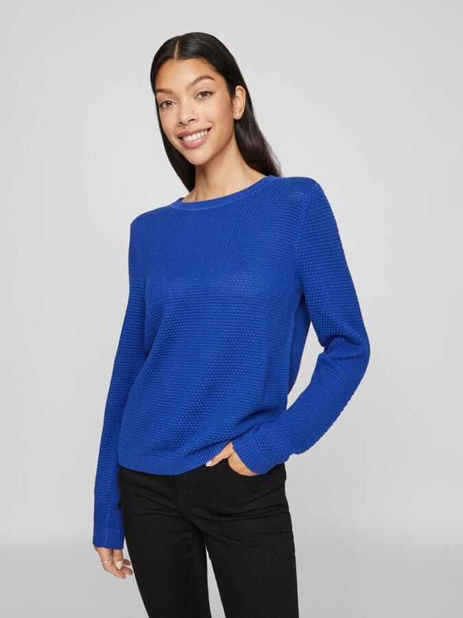 Vila Trui met ronde hals VIDALO O-NECK L S KNIT TOP- NOOS - Foto 6