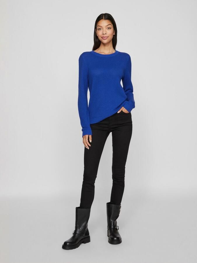 Vila Trui met ronde hals VIDALO O-NECK L S KNIT TOP- NOOS - Foto 5