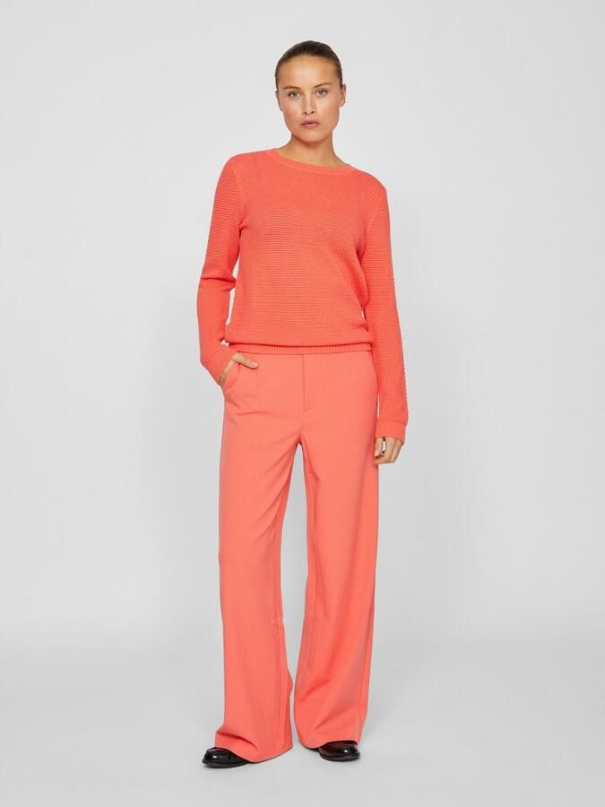 Vila Trui met ronde hals VIDALO O-NECK L S KNIT TOP- NOOS - Foto 5