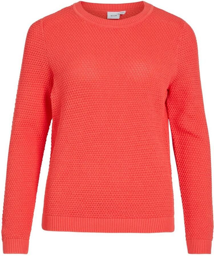 Vila Trui met ronde hals VIDALO O-NECK L S KNIT TOP- NOOS