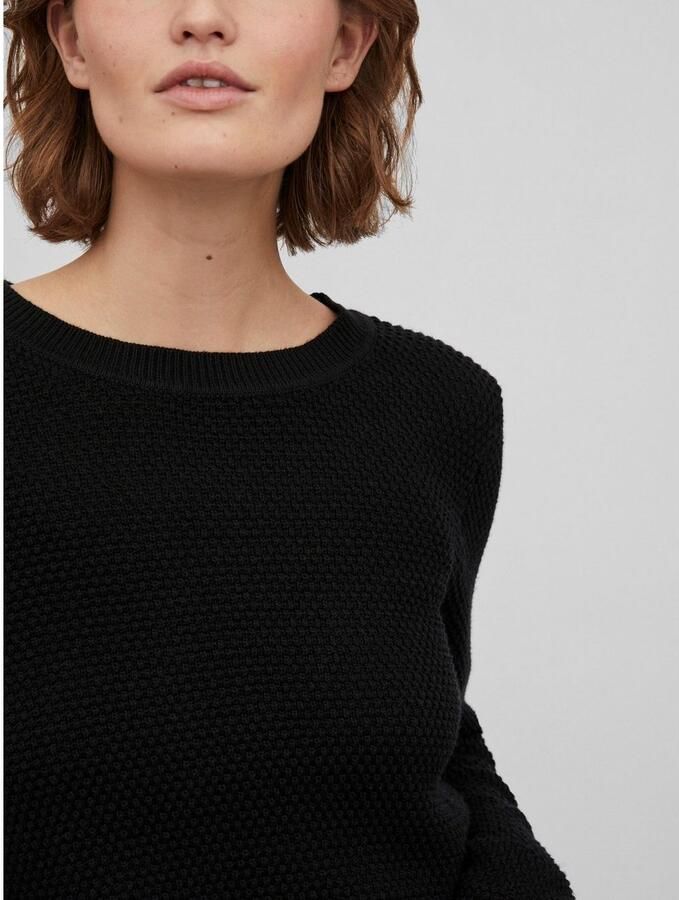 Vila Trui met ronde hals VIDALO O-NECK L S KNIT TOP- NOOS - Foto 2
