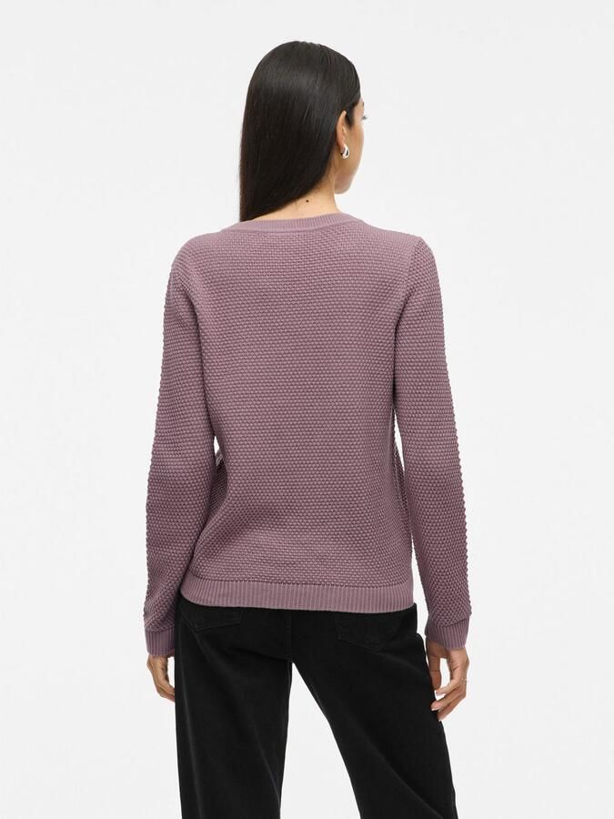 Vila Trui met ronde hals VIDALO O-NECK L S KNIT TOP- NOOS - Foto 4