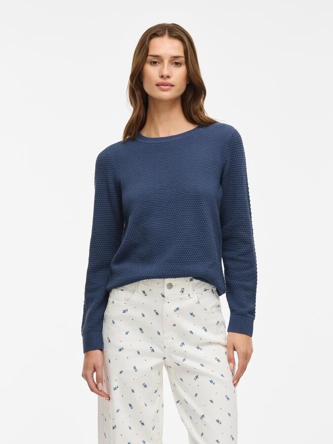 Vila Trui met ronde hals VIDALO O-NECK L S KNIT TOP- NOOS - Foto 5