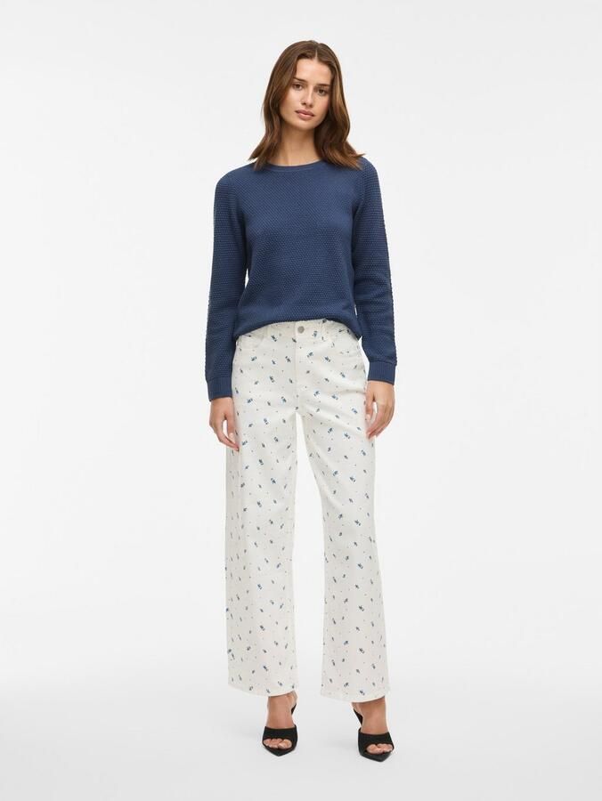 Vila Trui met ronde hals VIDALO O-NECK L S KNIT TOP- NOOS - Foto 3