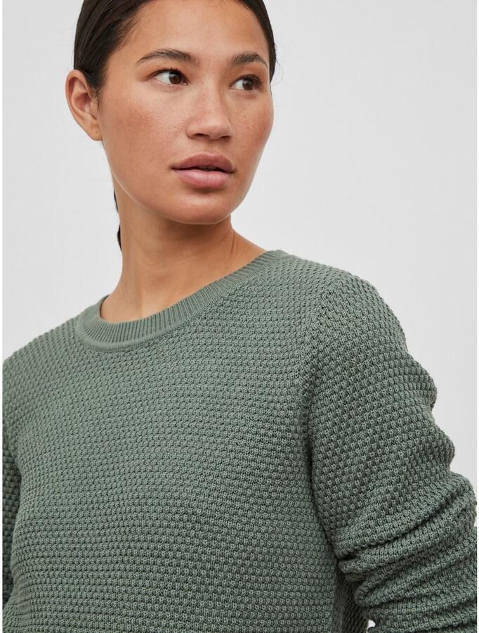Vila Gebreide pullover met structuurmotief model 'Vidalo O-Neck' - Foto 6