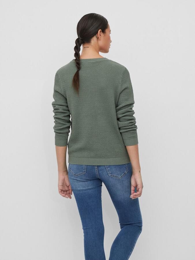 Vila Gebreide pullover met structuurmotief model 'Vidalo O-Neck' - Foto 5