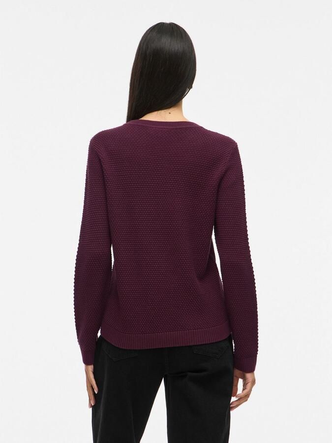 Vila Trui met ronde hals VIDALO O-NECK L S KNIT TOP- NOOS - Foto 3