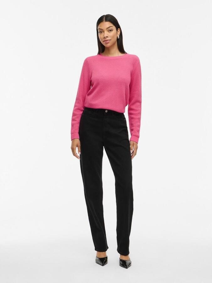 Vila Trui met ronde hals VIDALO O-NECK L S KNIT TOP- NOOS - Foto 3