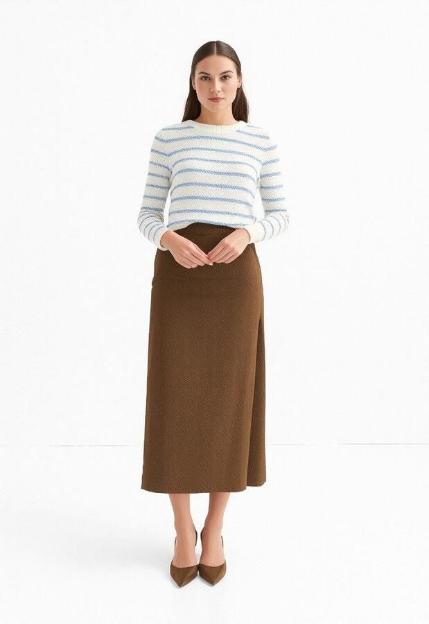 Vila Trui met ronde hals VIDALO O-NECK L S STRIPE KNIT TOP- NOOS