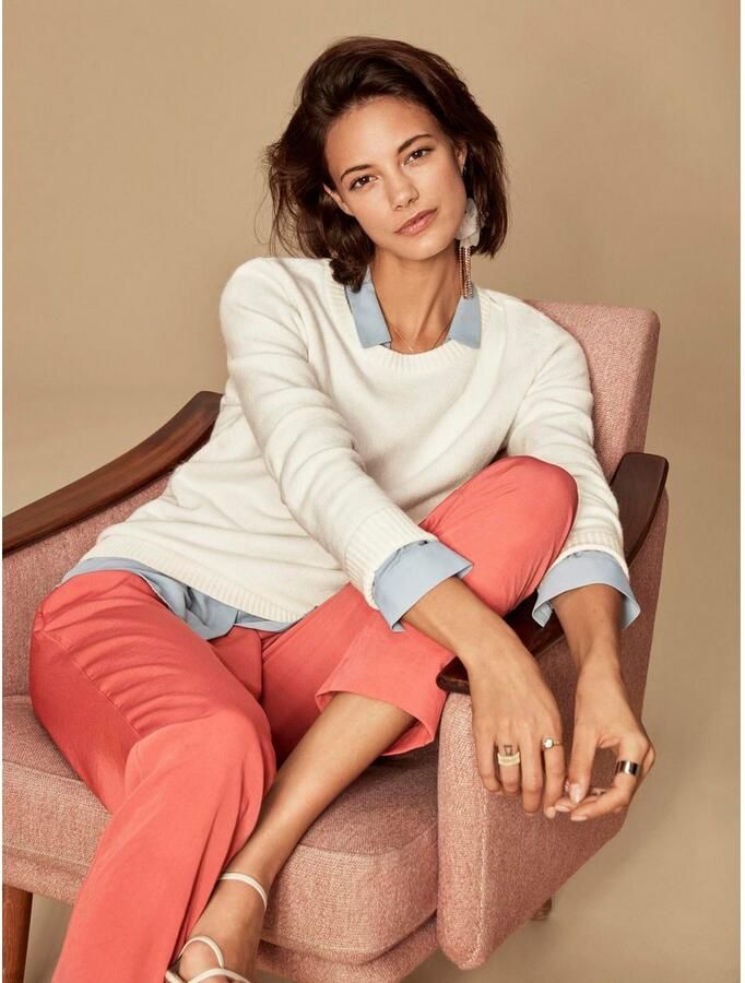 Vila Wit Gebreid Kledingstuk met Lange Mouwen White Dames - Foto 5