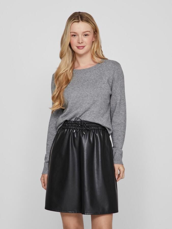 Vila Trui met ronde hals VIRIL O-NECK L S KNIT TOP NOOS - Foto 6