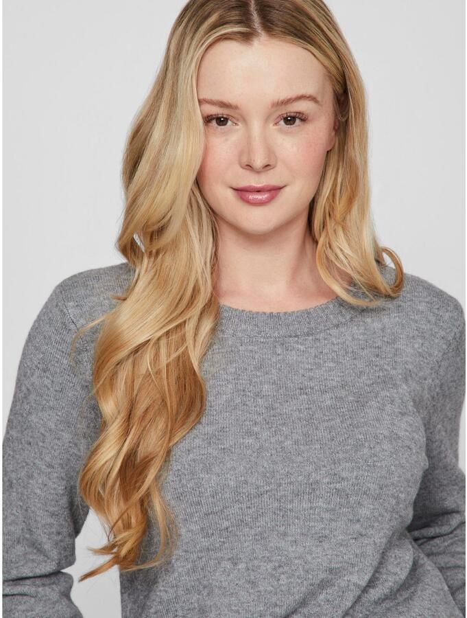 Vila Trui met ronde hals VIRIL O-NECK L S KNIT TOP NOOS - Foto 2