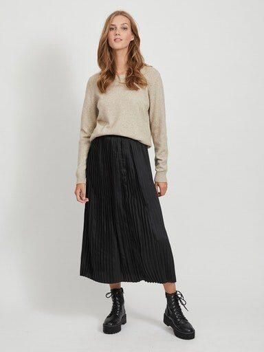 Vila Trui met ronde hals VIRIL O-NECK L S KNIT TOP NOOS - Foto 3