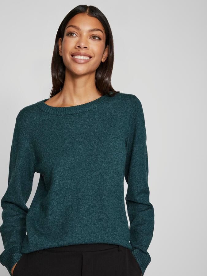 Vila Trui met ronde hals VIRIL O-NECK L S KNIT TOP NOOS - Foto 7