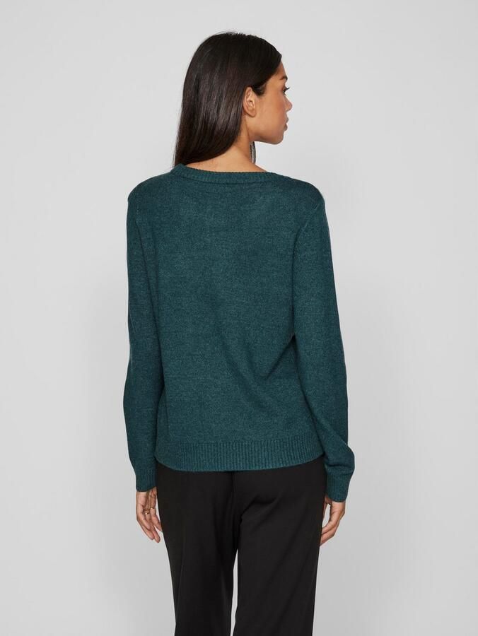 Vila Trui met ronde hals VIRIL O-NECK L S KNIT TOP NOOS - Foto 4