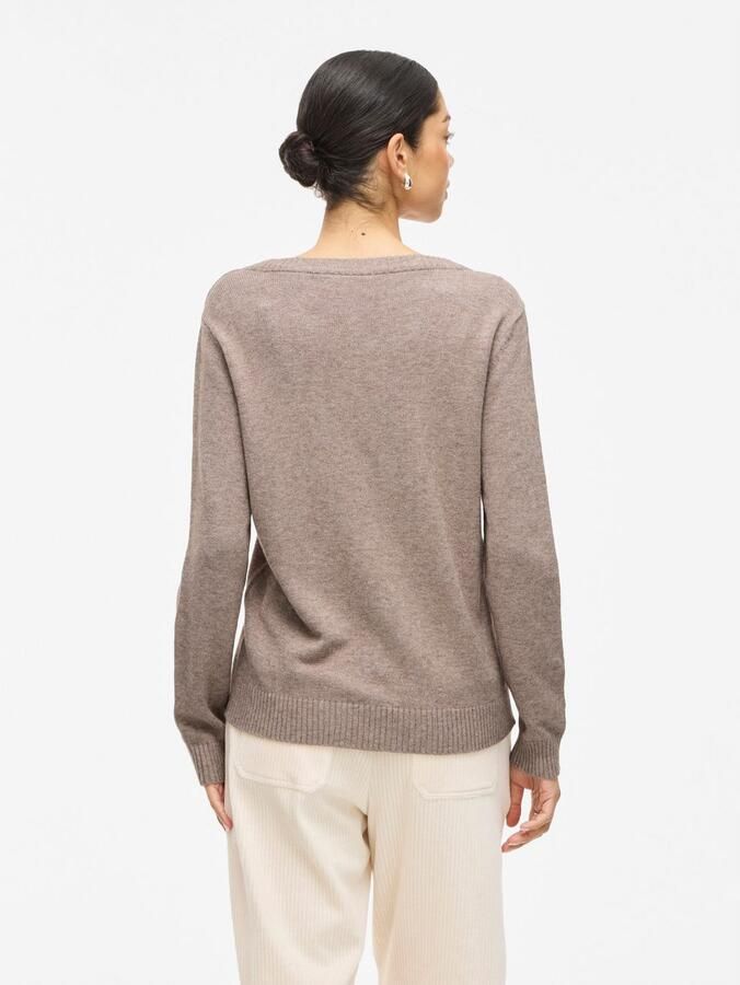 Vila Trui met ronde hals VIRIL O-NECK L S KNIT TOP NOOS - Foto 3