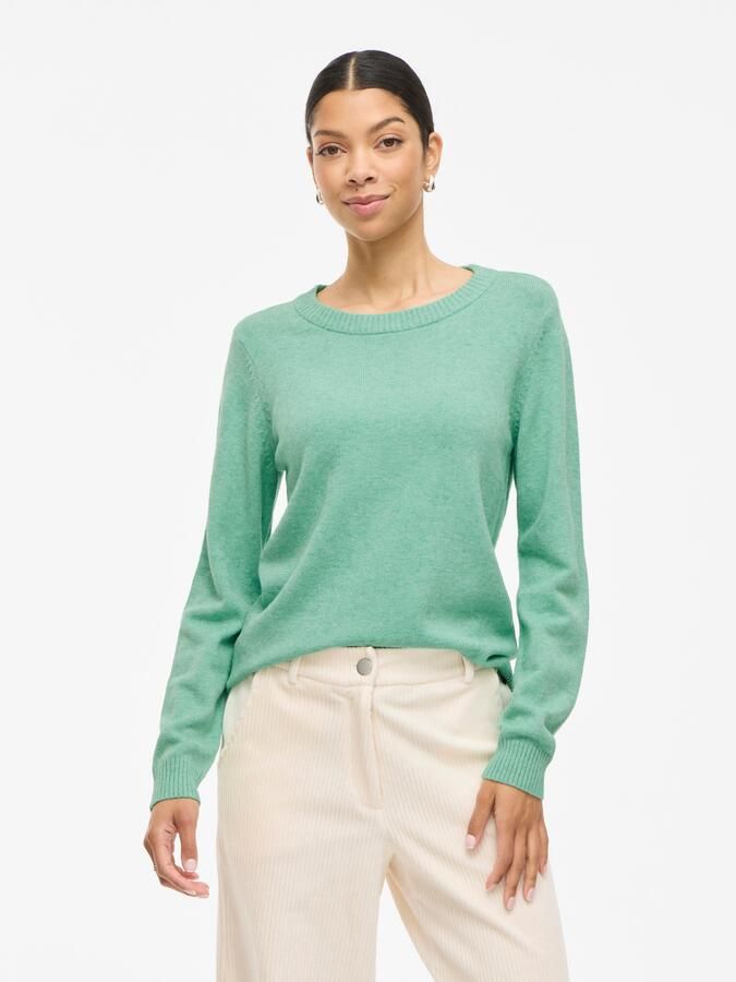 Vila Trui met ronde hals VIRIL O-NECK L S KNIT TOP NOOS - Foto 5