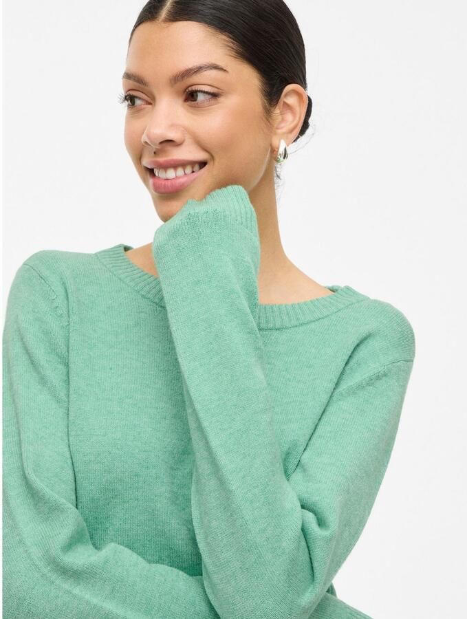 Vila Trui met ronde hals VIRIL O-NECK L S KNIT TOP NOOS - Foto 2