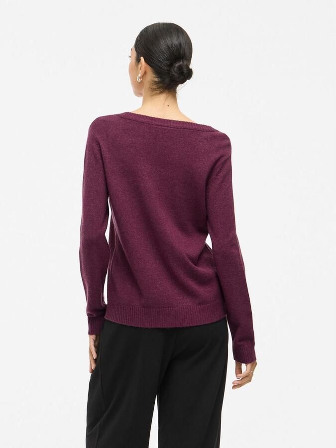 Vila Trui met ronde hals VIRIL O-NECK L S KNIT TOP NOOS - Foto 4