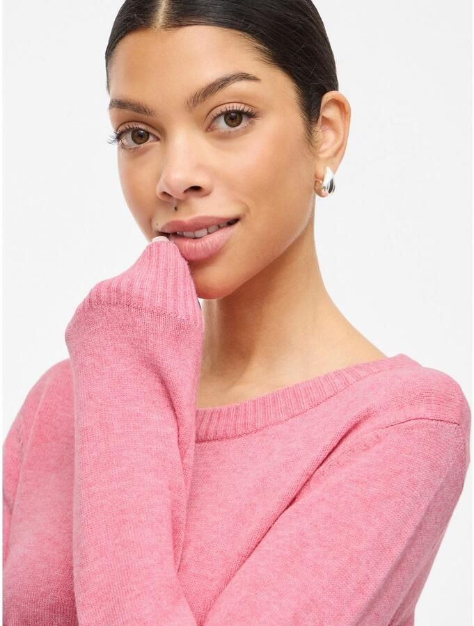 Vila Trui met ronde hals VIRIL O-NECK L S KNIT TOP NOOS - Foto 2