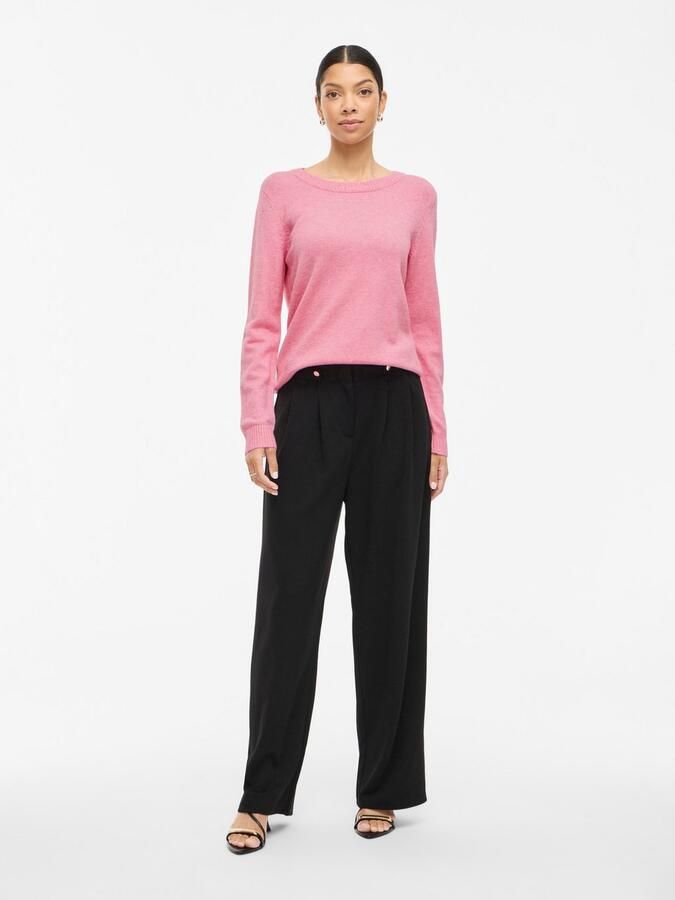 Vila Trui met ronde hals VIRIL O-NECK L S KNIT TOP NOOS - Foto 4