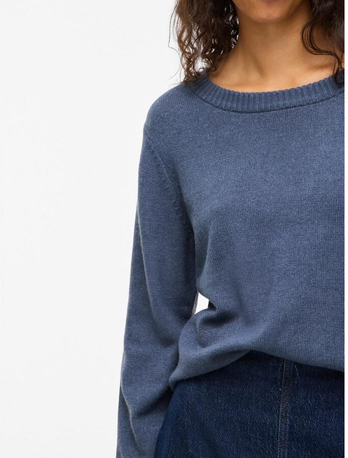 Vila Trui met ronde hals VIRIL O-NECK L S KNIT TOP NOOS - Foto 5