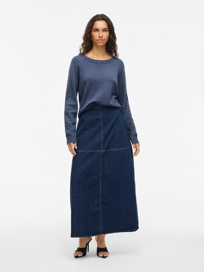 Vila Trui met ronde hals VIRIL O-NECK L S KNIT TOP NOOS - Foto 4