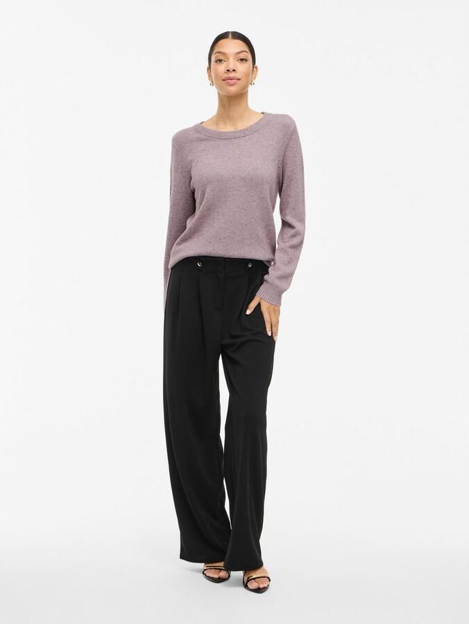 Vila Trui met ronde hals VIRIL O-NECK L S KNIT TOP NOOS - Foto 3