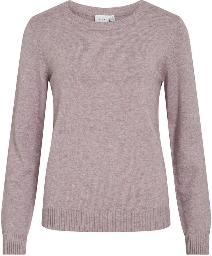 Vila Trui met ronde hals VIRIL O-NECK L S KNIT TOP NOOS