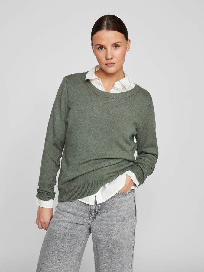 Vila Trui met ronde hals VIRIL O-NECK L S KNIT TOP NOOS - Foto 7