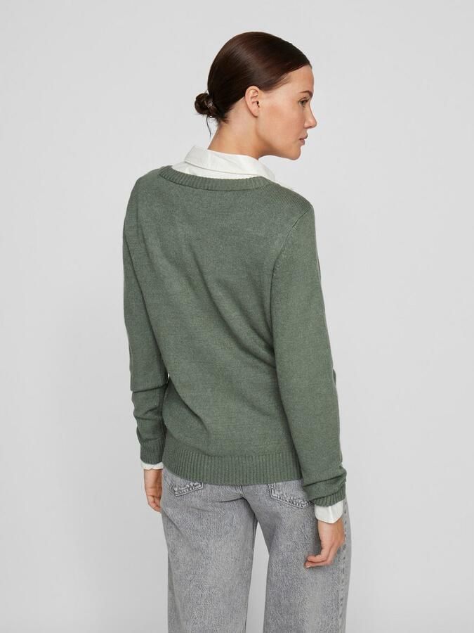 Vila Trui met ronde hals VIRIL O-NECK L S KNIT TOP NOOS - Foto 6