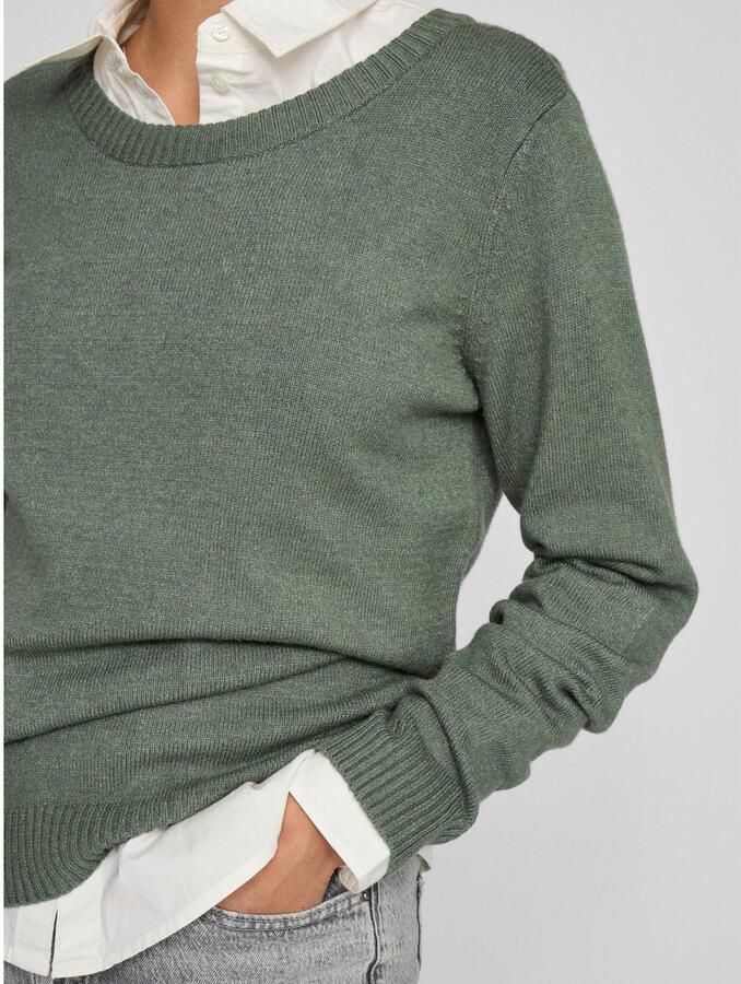 Vila Trui met ronde hals VIRIL O-NECK L S KNIT TOP NOOS - Foto 4