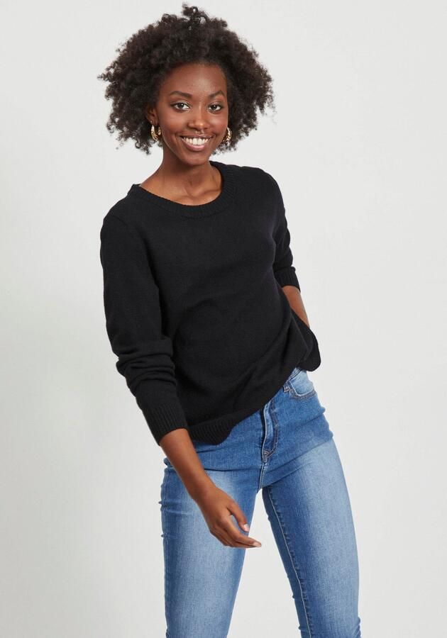 Vila Trui met ronde hals VIRIL-O-PULLI Tricot met fijne breitechnische details - Foto 7