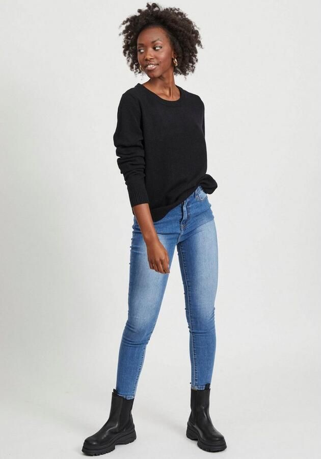 Vila Trui met ronde hals VIRIL-O-PULLI Tricot met fijne breitechnische details - Foto 5