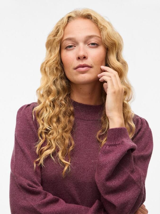 Vila Trui met ronde hals VIRIL TURTLE-NK BALLOON L S TOP NOOS - Foto 3