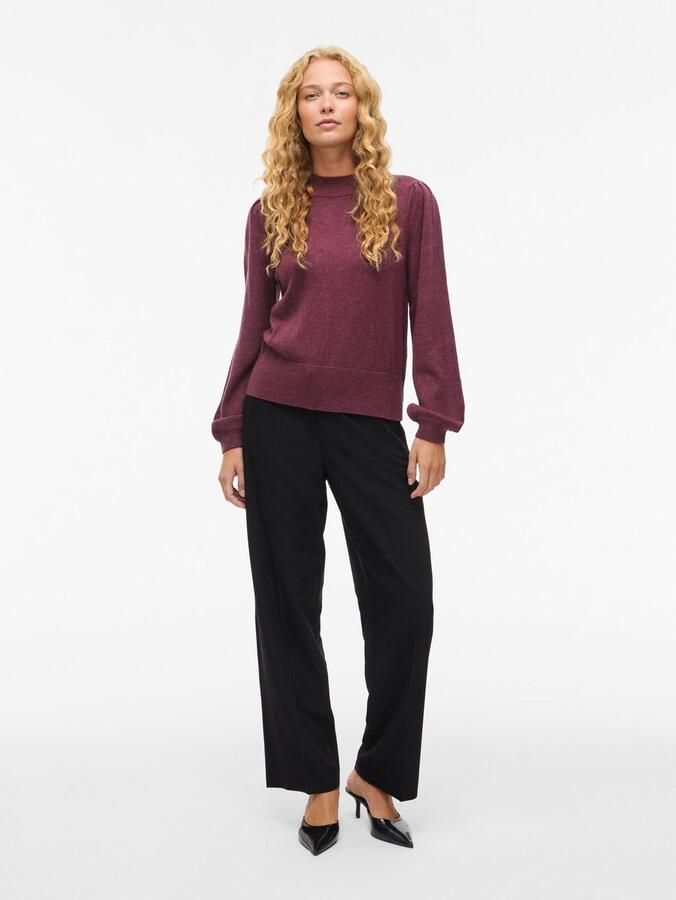 Vila Trui met ronde hals VIRIL TURTLE-NK BALLOON L S TOP NOOS - Foto 4