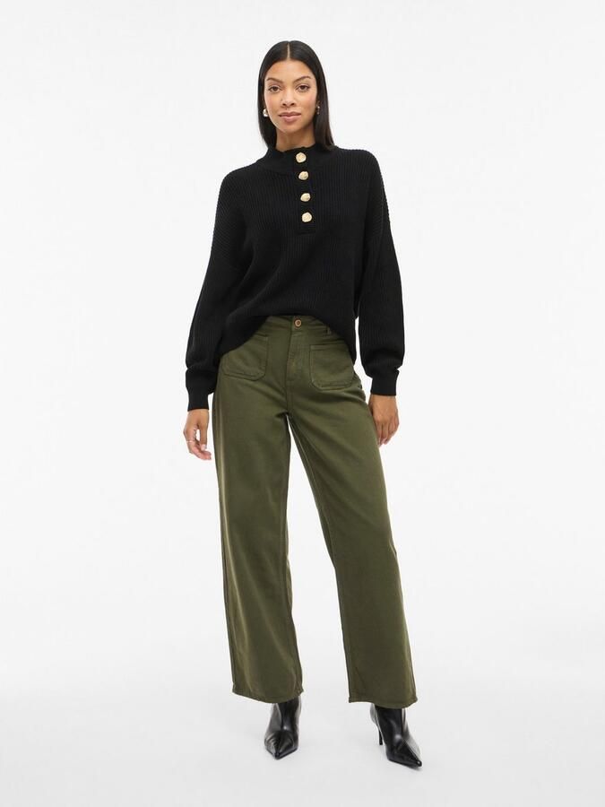 Vila Trui met staande kraag VICHING CREW NECK L S KNIT TOP NOOS - Foto 3