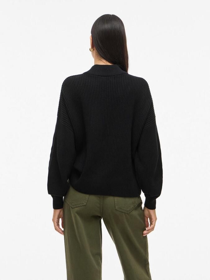 Vila Trui met staande kraag VICHING CREW NECK L S KNIT TOP NOOS - Foto 2