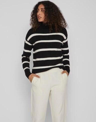 Vila Trui met staande kraag VIRIL MOCKNECK L S KNIT RIB TOP 2- NOOS - Foto 5