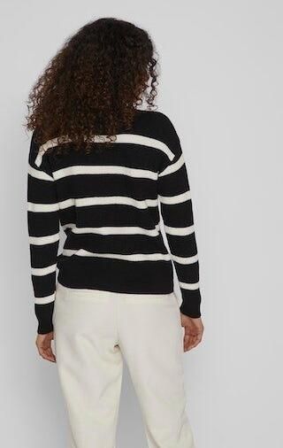 Vila Trui met staande kraag VIRIL MOCKNECK L S KNIT RIB TOP 2- NOOS - Foto 4