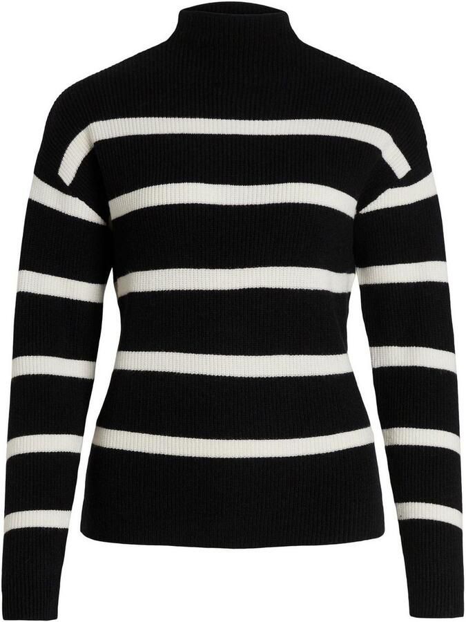 Vila Trui met staande kraag VIRIL MOCKNECK L S KNIT RIB TOP 2- NOOS